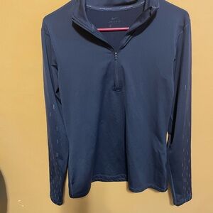 Nike Dri-FIT Dark Blue Zip-Up Top